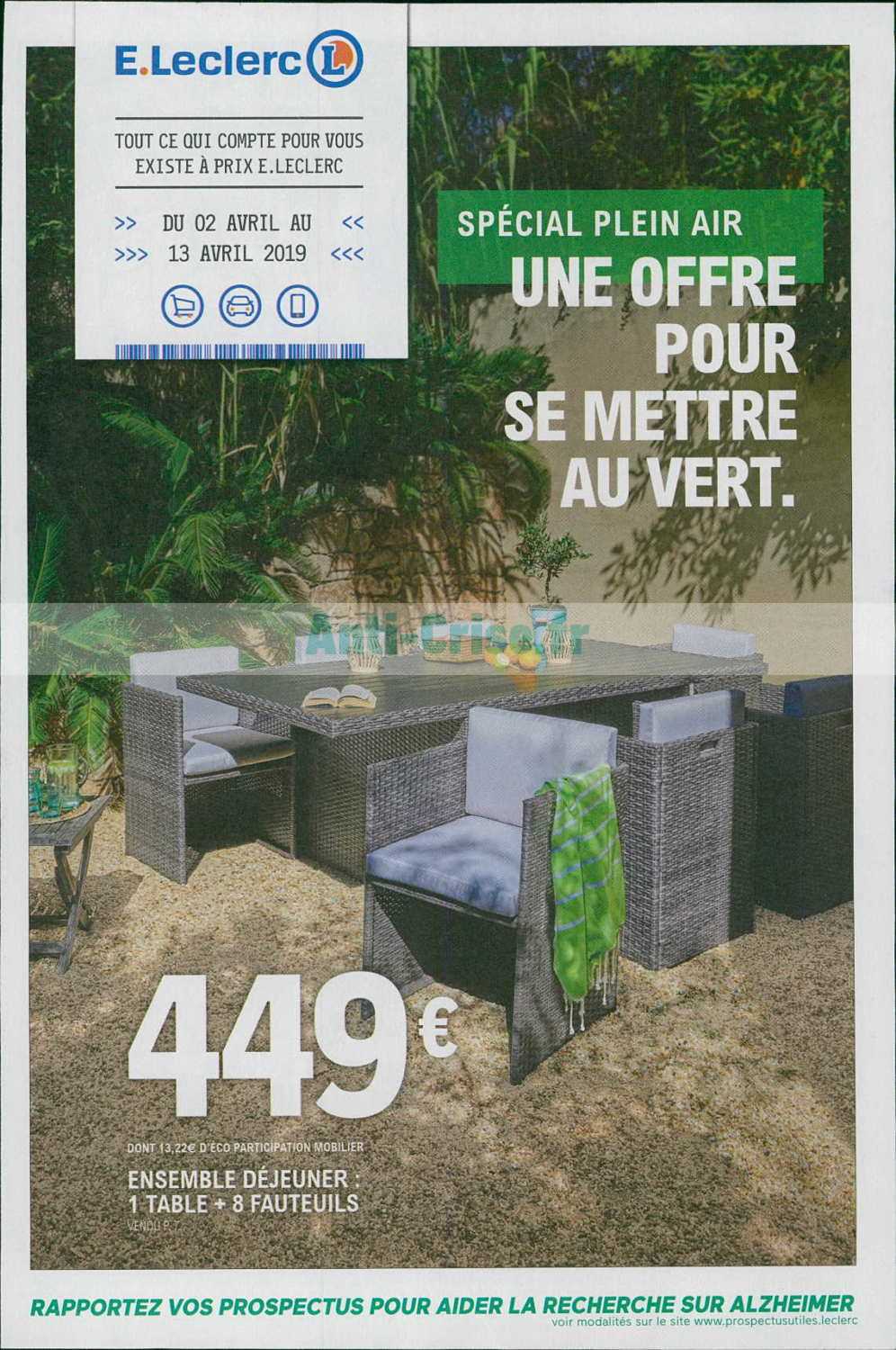 Salon de jardin leclerc catalogue