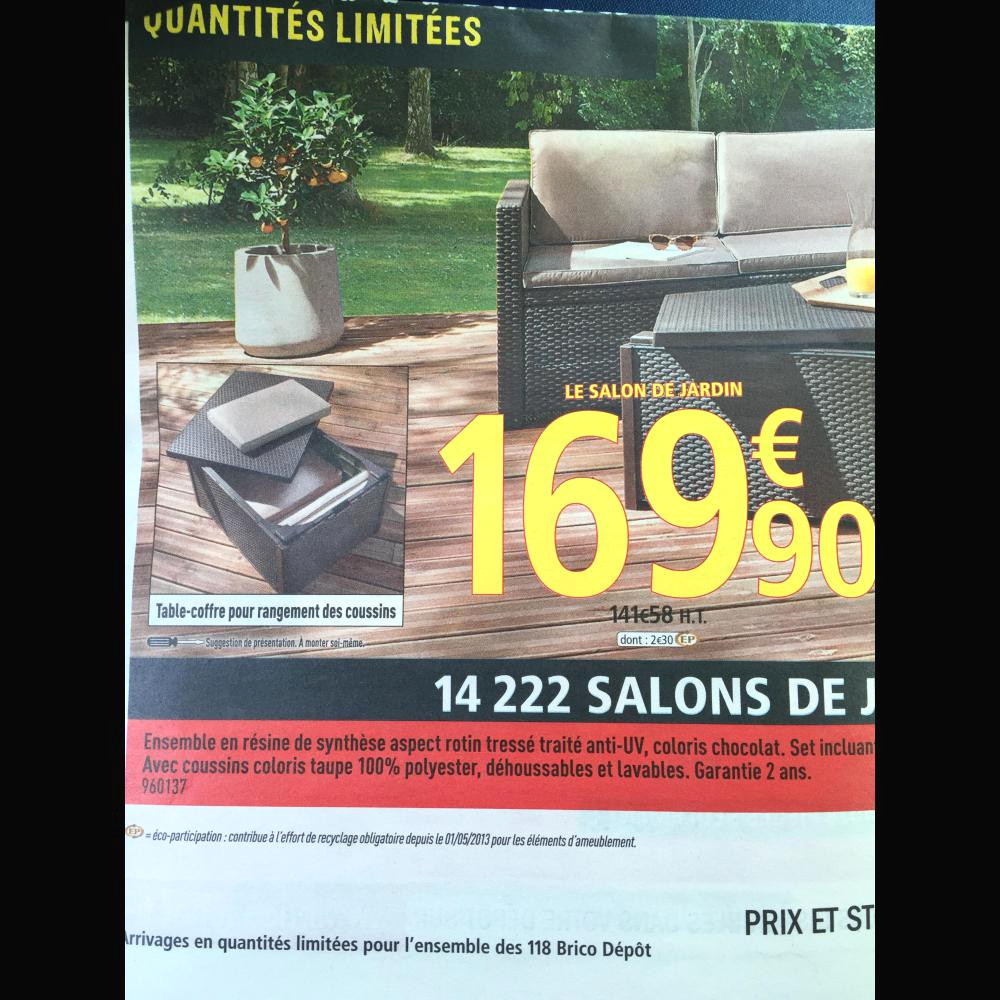 Salon de jardin aspect rotin tressé brico depot