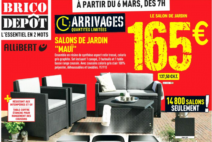 Salon de jardin alu brico depot
