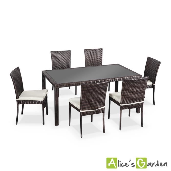 Salon de jardin 6 personnes resine
