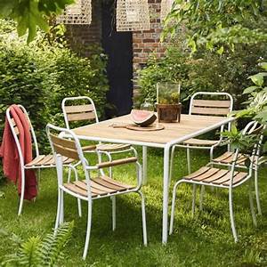 Salon de jardin bas en acacia fsc 4 places movea