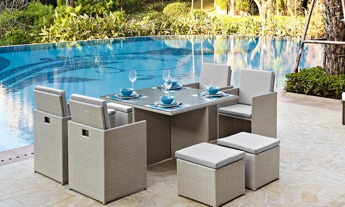 Salon de jardin en resine groupon