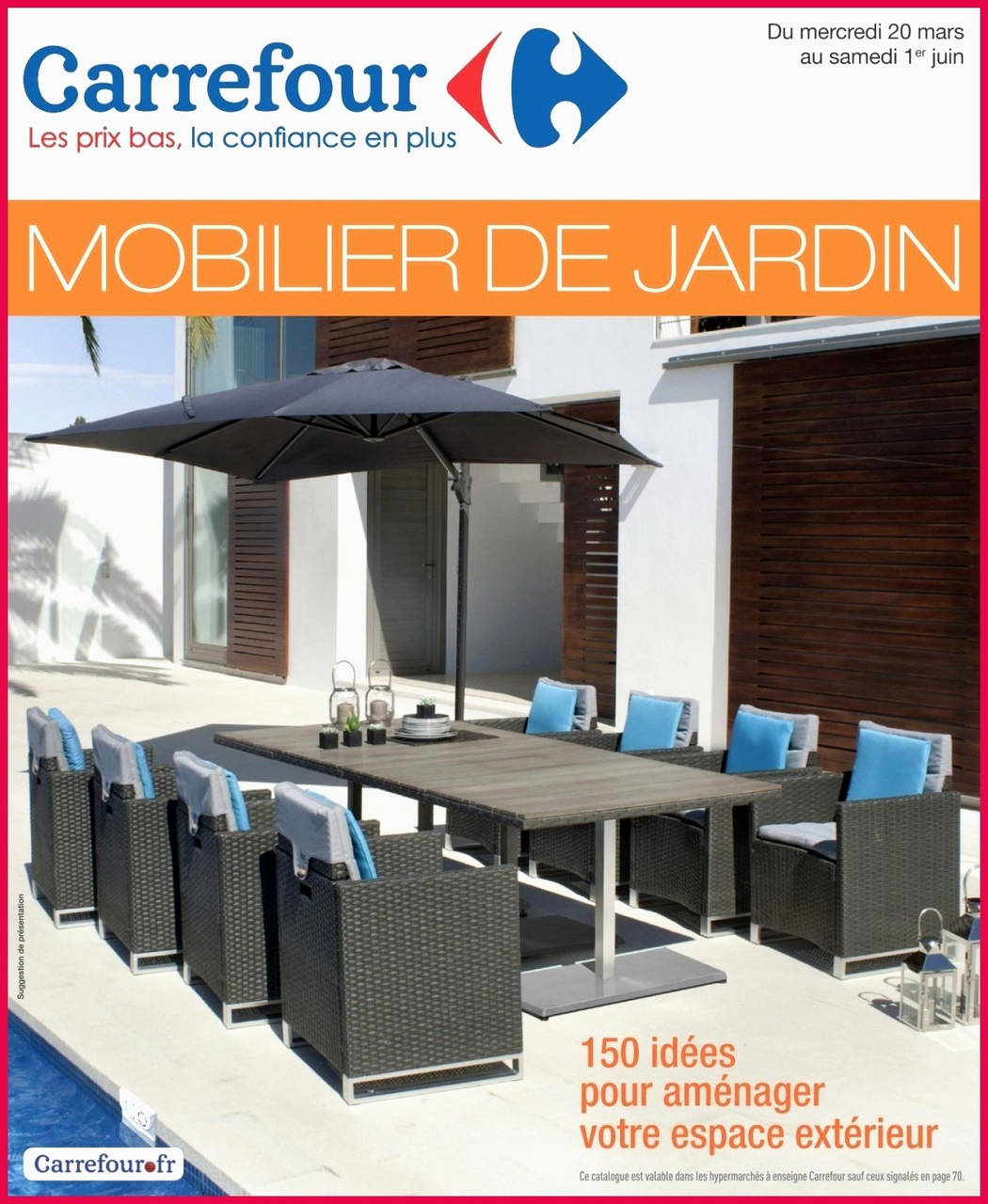 Mobilier de jardin carrefour.fr