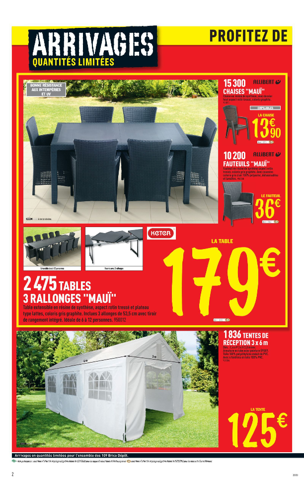 Salon de jardin en résine tressée brico depot