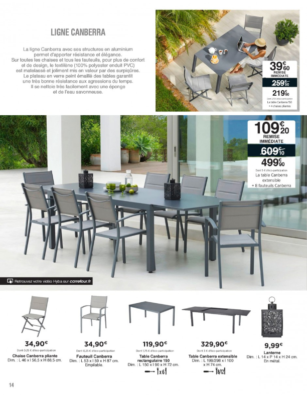 Salon de jardin carrefour canberra