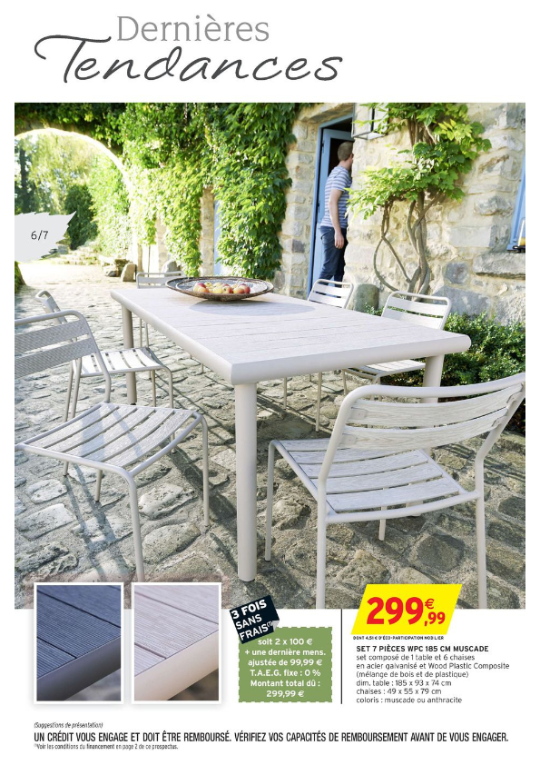Salon de jardin intermarché 2016