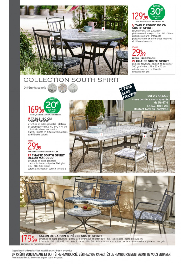 Salon de jardin en résine intermarché
