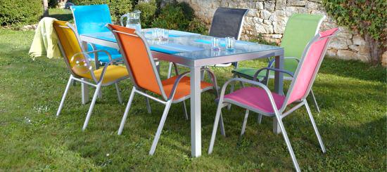 Chaise salon de jardin couleur