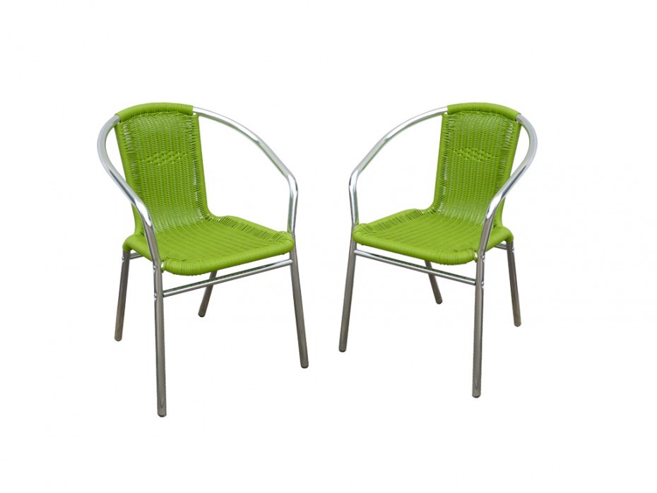 Salon de jardin aluminium vert anis