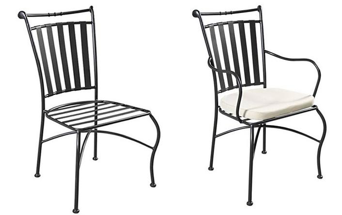 Chaise salon de jardin fer forgé