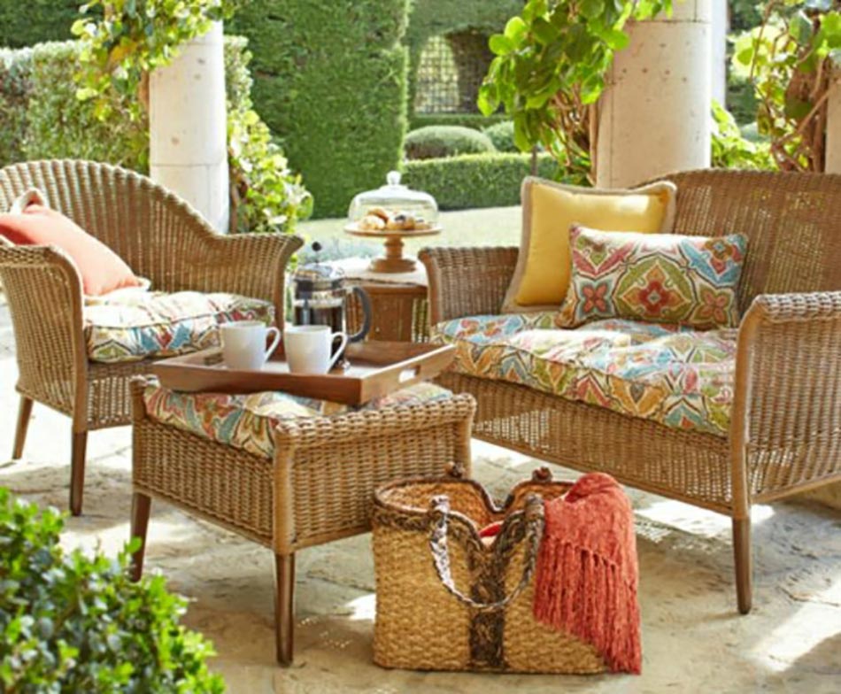 Meuble de jardin en rotin