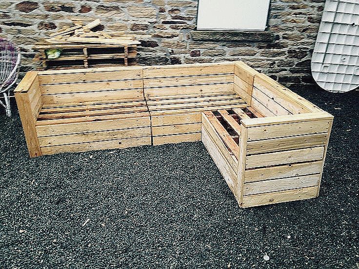 Table de salon de jardin fait maison