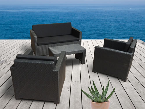 Mobilier de jardin resine tressee discount