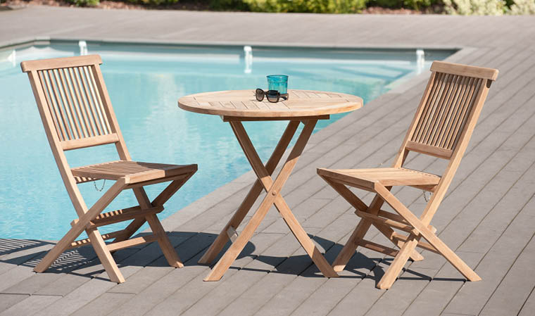 Salon de jardin balcon bois