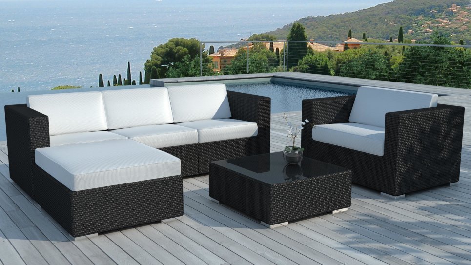Salon jardin resine tressée