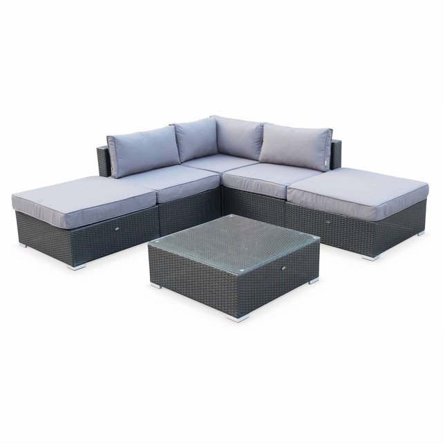 Salon de jardin en angle