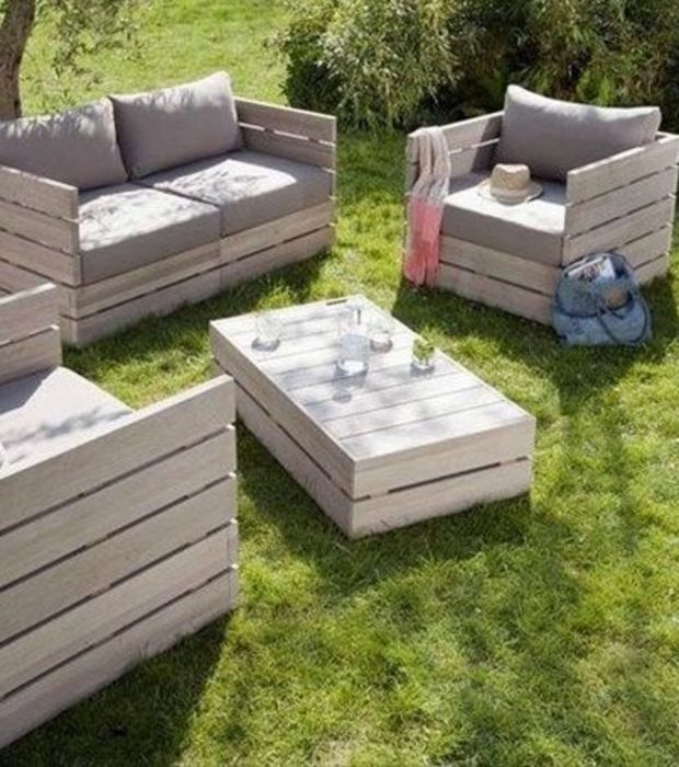 Salon de jardin en palette en bois comment faire