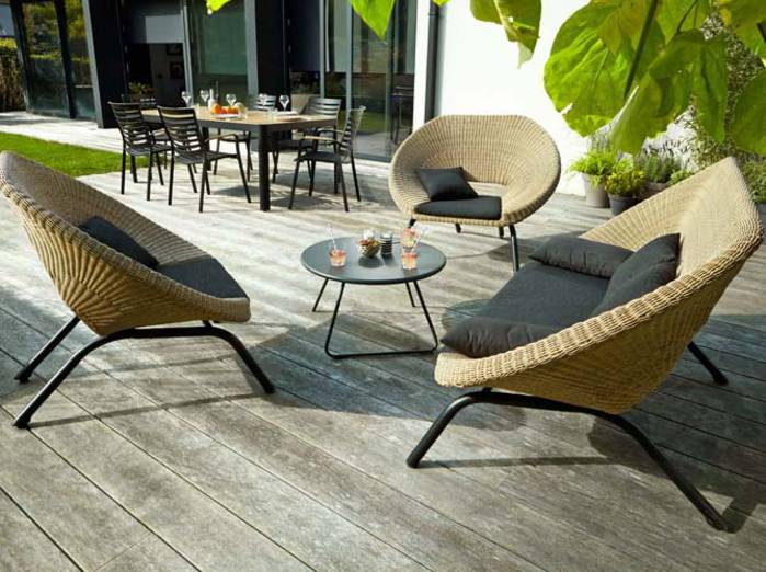 Salon de jardin en teck chez castorama