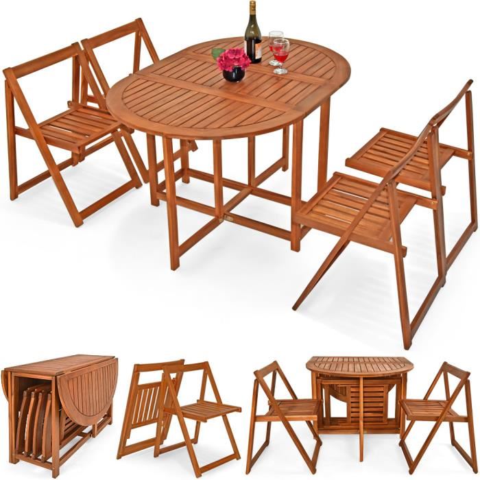 Salon de jardin bois balcon