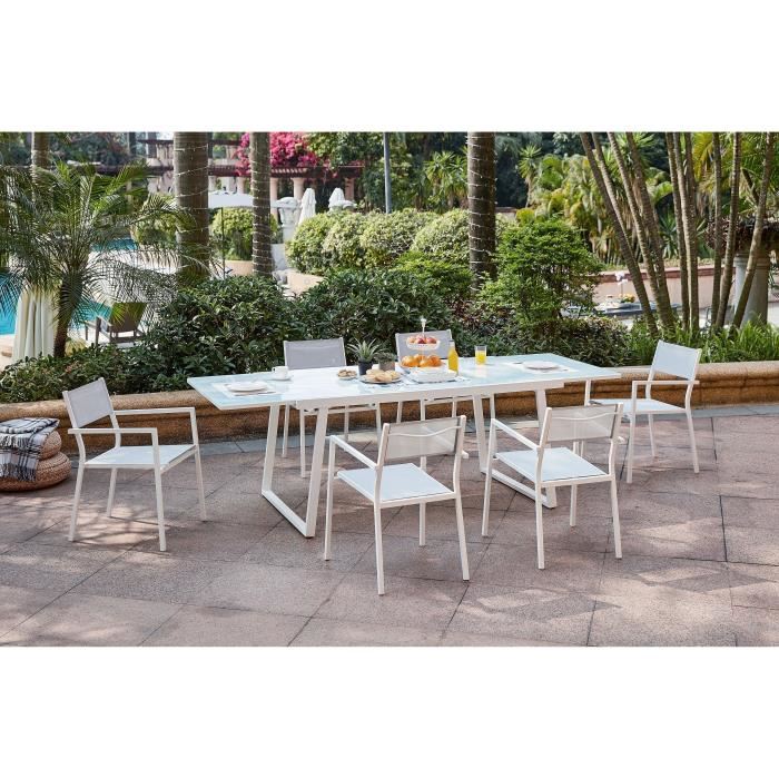 Salon de jardin table extensible