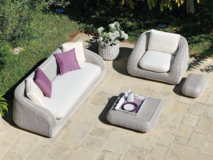 Salon de jardin resine tressee design