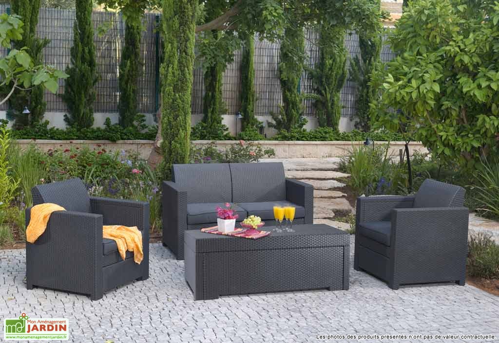 Ensemble salon de jardin en rotin