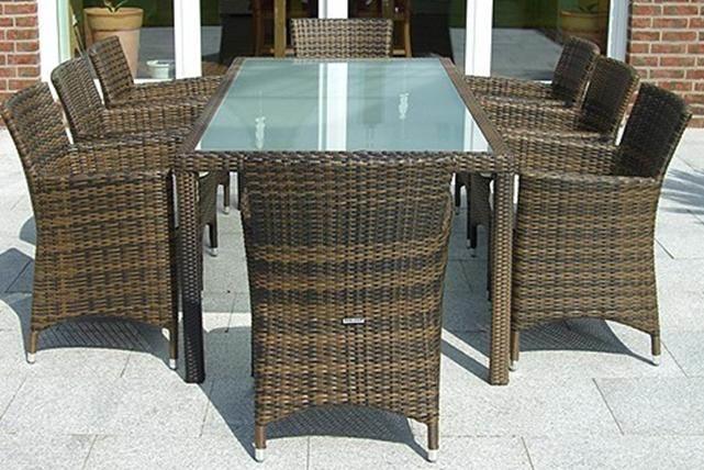 Table de jardin résine tressée pas cher