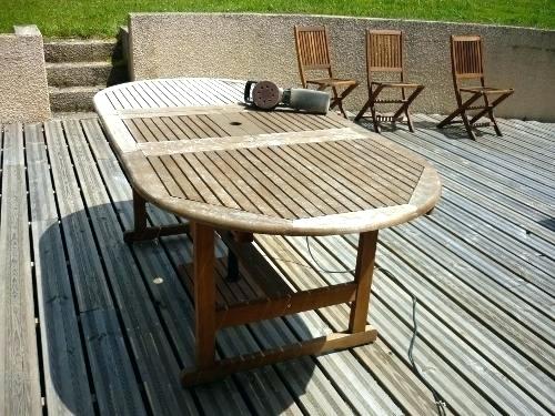 Traitement salon de jardin en teck