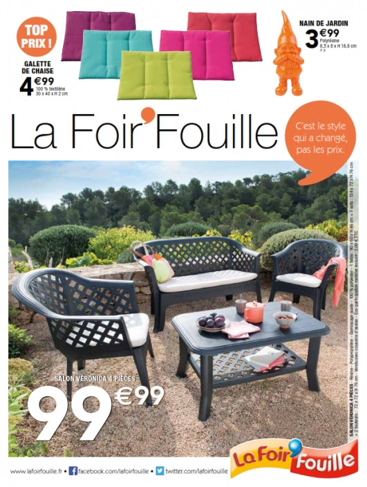 Salon de jardin en resine foir'fouille