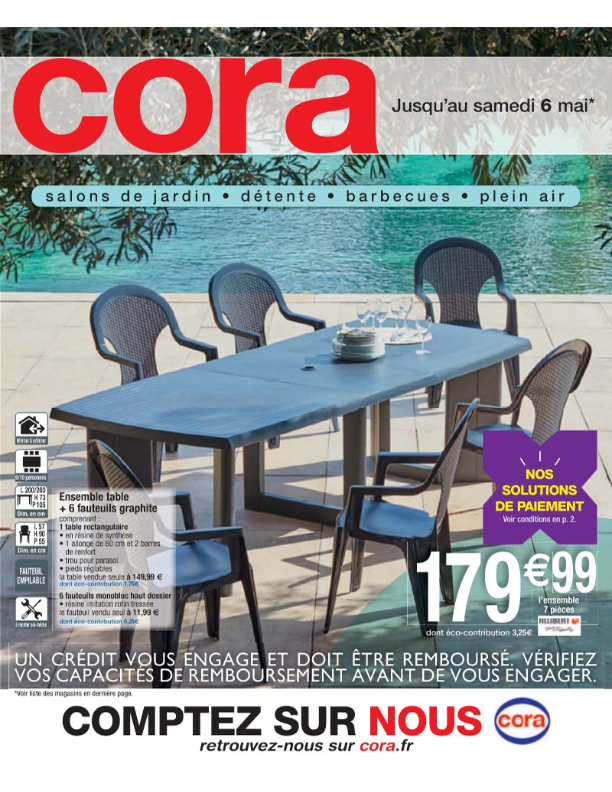 Housse de protection salon de jardin cora