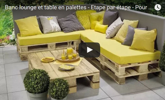 Mon salon de jardin en palette