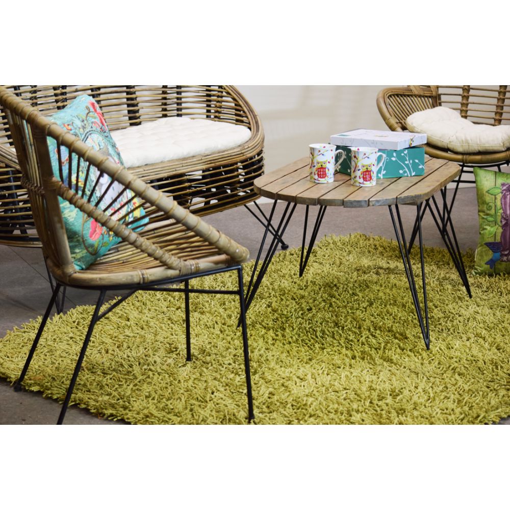 Salon de jardin en rotin naturel