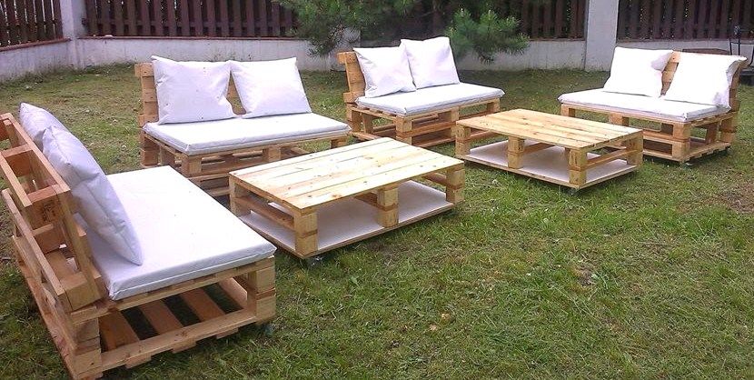 Salon de jardin avec palette