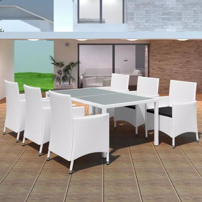 Mobilier de jardin blanc pas cher