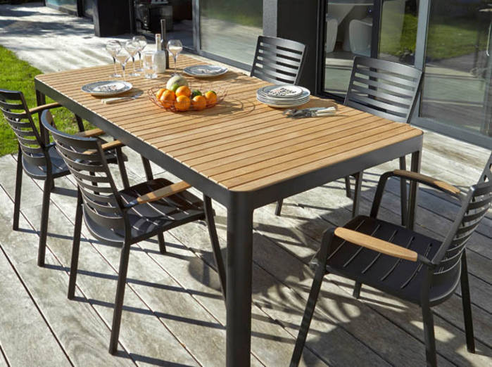 Salon de jardin en teck castorama