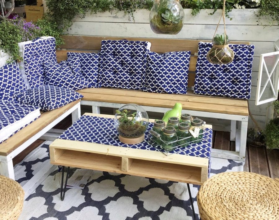 Idee salon de jardin recup
