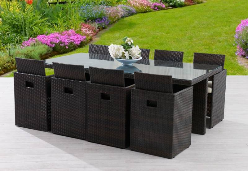 Salon de jardin resine 9 pieces
