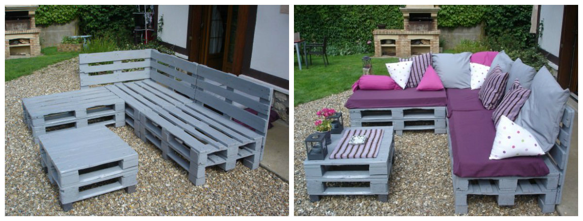 Peindre salon de jardin en palette