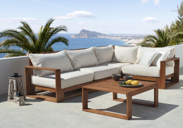 Salon de jardin eucalyptus cdiscount