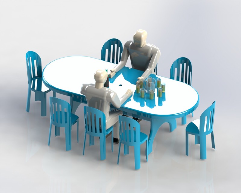 Salon de jardin 3d
