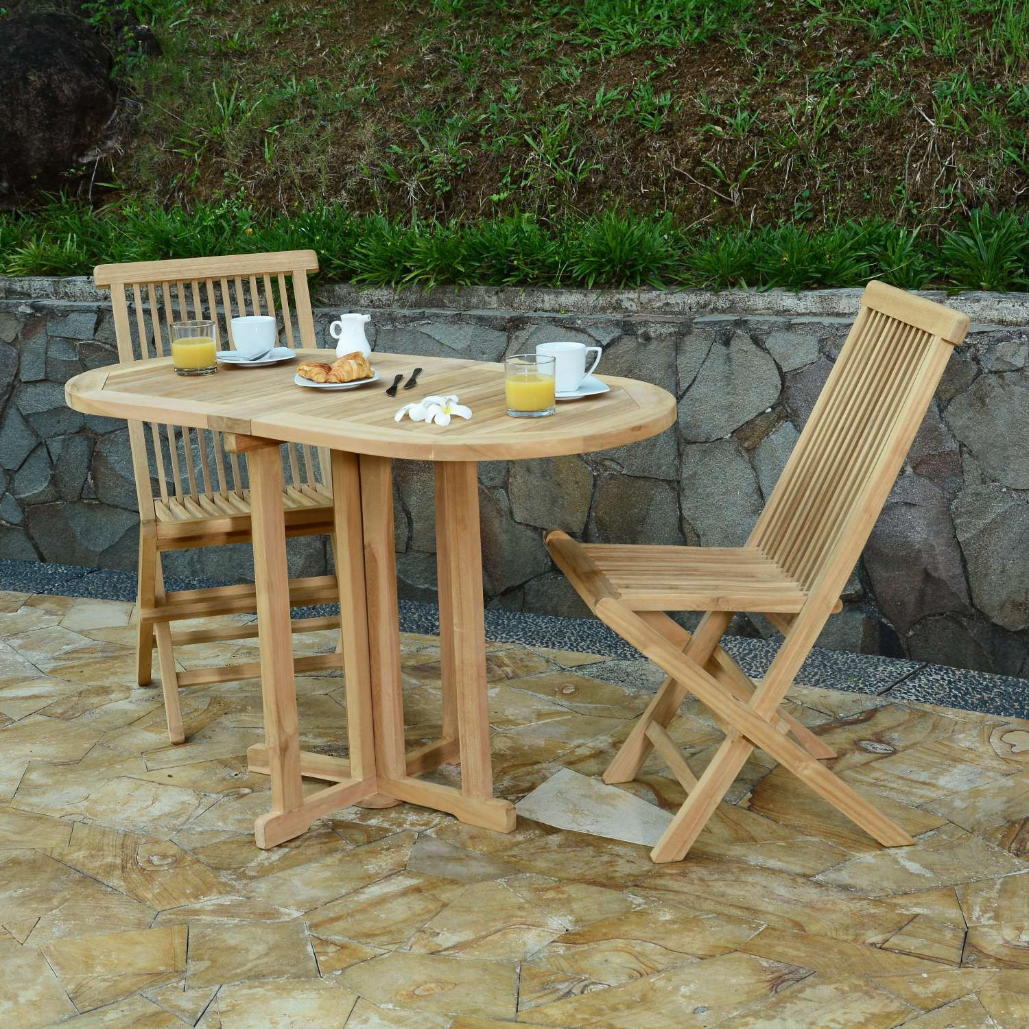 Mobilier de jardin en teck massif