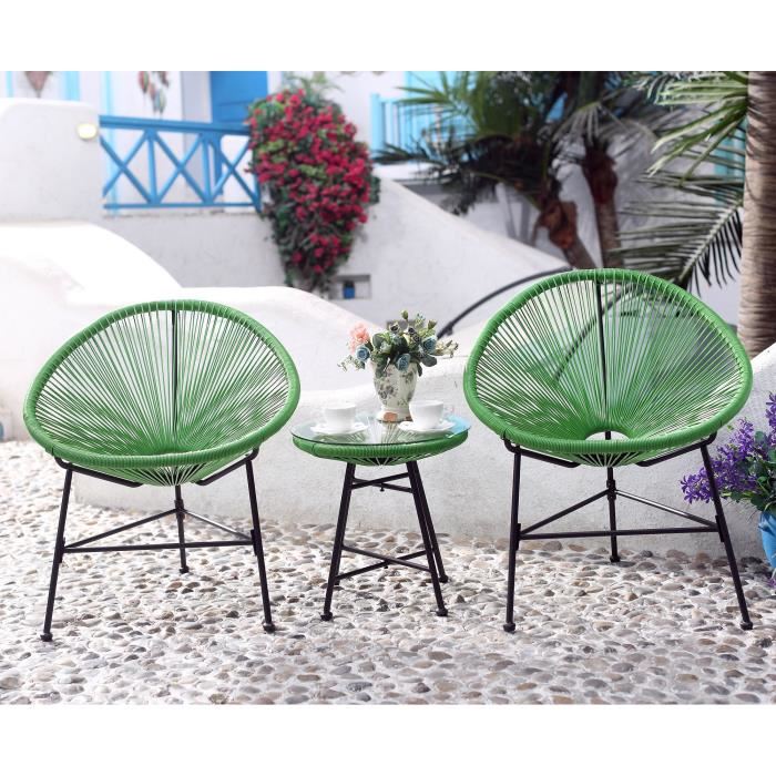 Salon de jardin en oeuf
