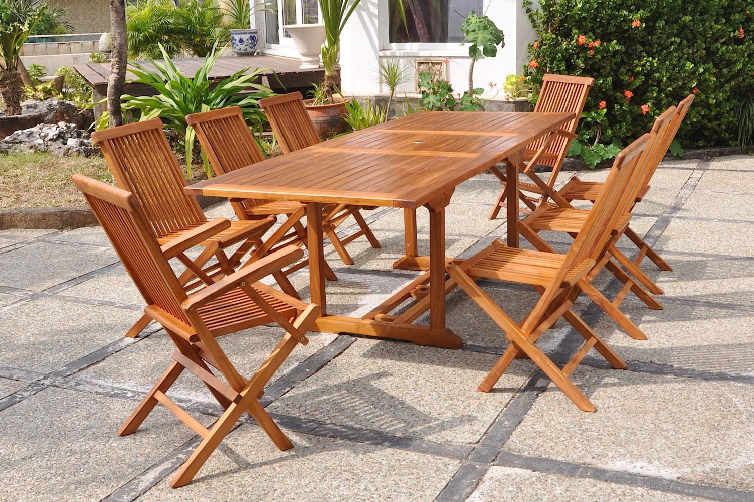 Salon de jardin bois 8 personnes