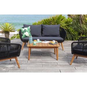 Salon de jardin aspect bois