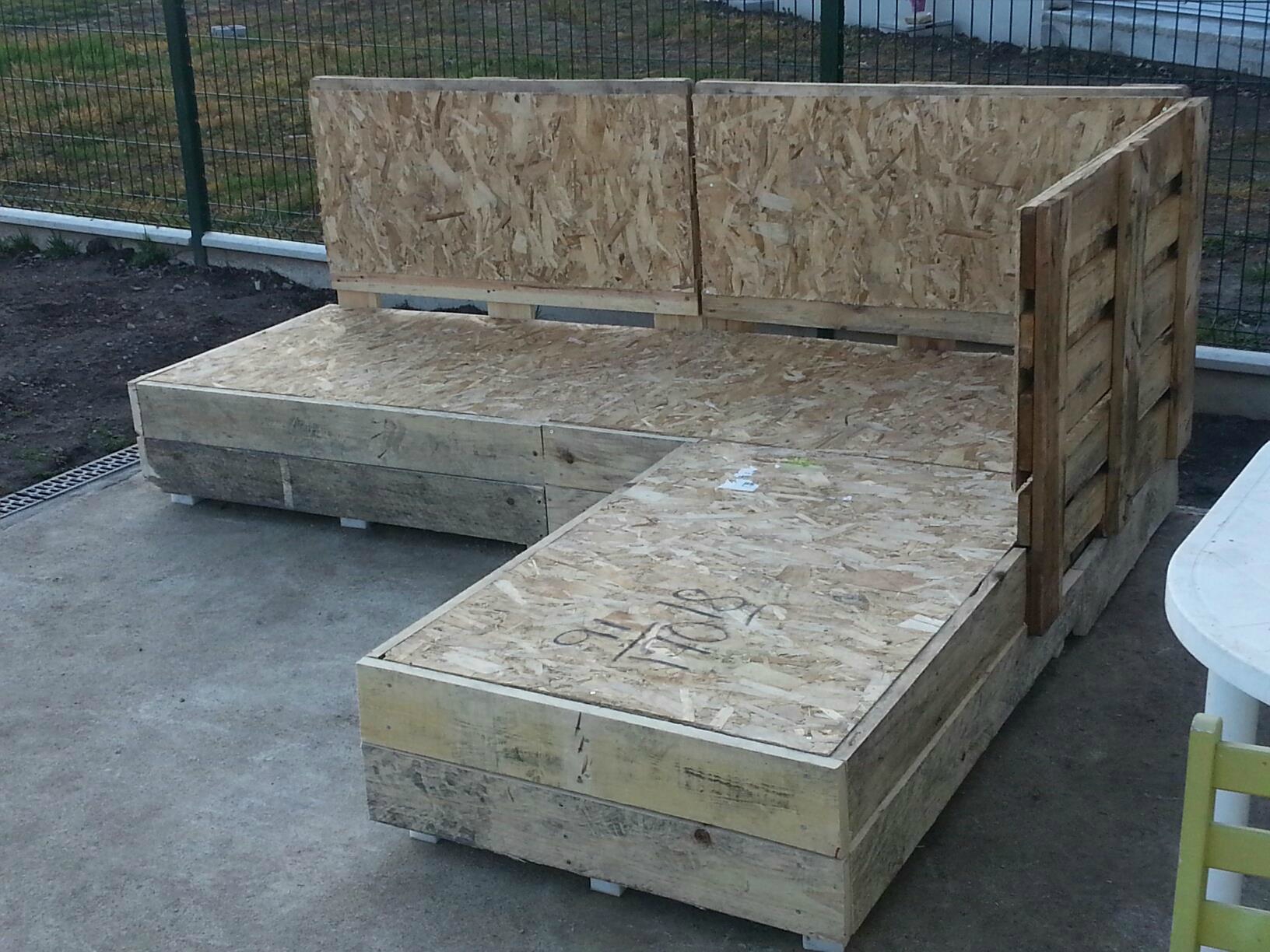 Salon de jardin bois plan