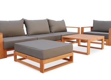 Salon de jardin bois finlandek