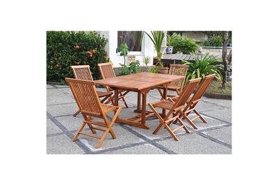 Salon de jardin en teck 6 personnes