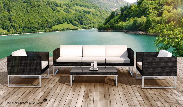 Salon de jardin design en aluminium