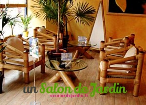 Salon de jardin en bambou pas cher