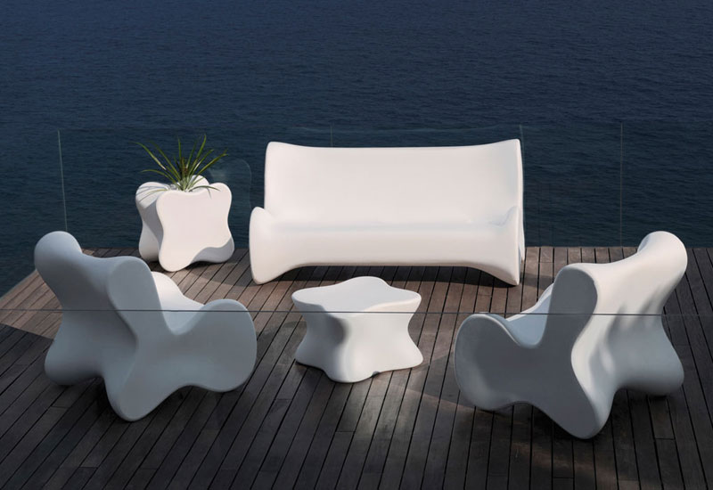 Salon de jardin blanc design